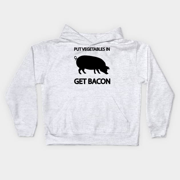 Get bacon! Kids Hoodie by nektarinchen